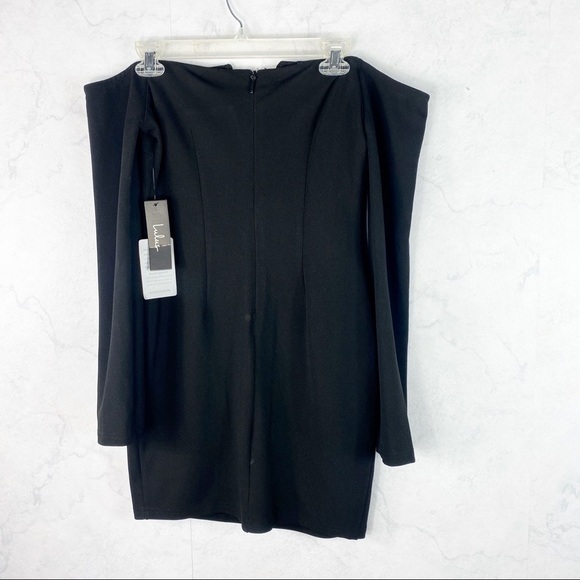 [Lulus] Black Off The-Shoulder Bodycon Dress - Picture 8 of 9